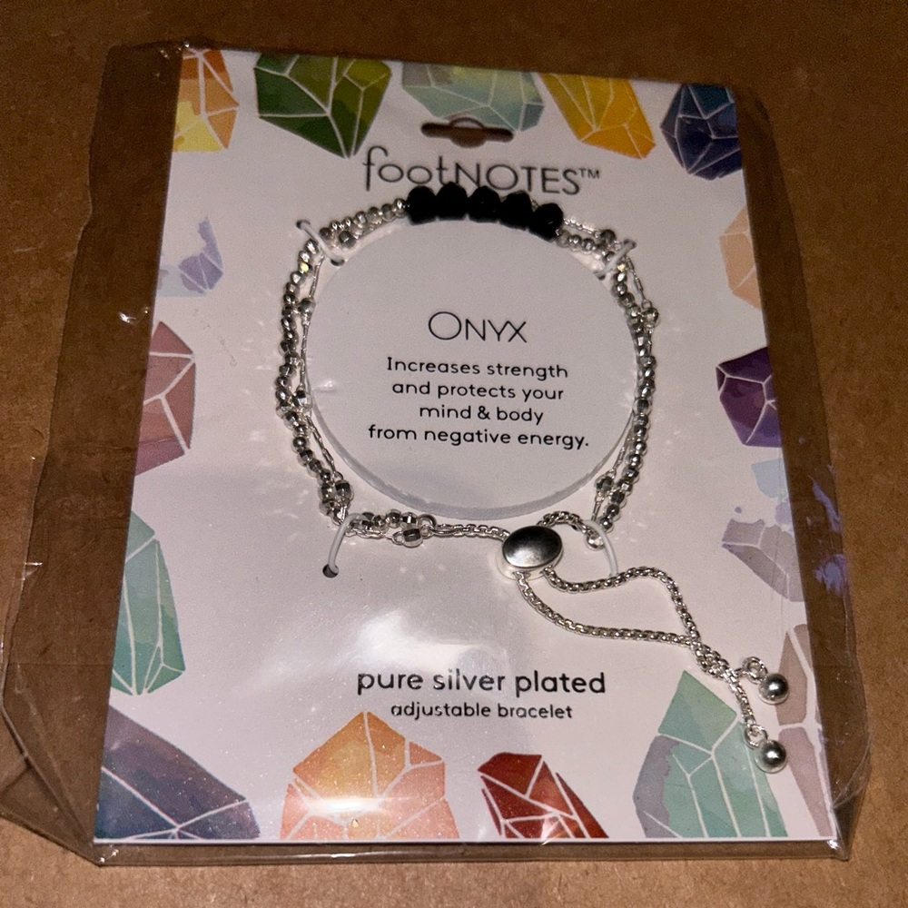 Footnotes Onyx Adjustable Bracelet